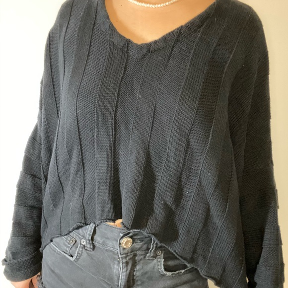 Cotton-on Rib-Knit Black Sweater - Picture 2 of 3